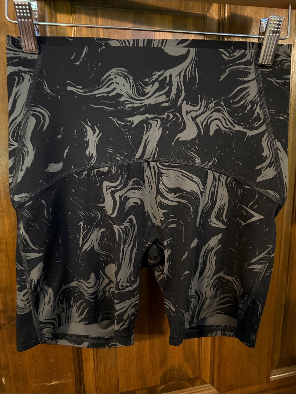 Gymshark Black & Gray Marble Pattern Shorts